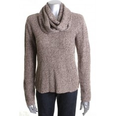 Brown Marled Long Sleeve Pullover Sweater
