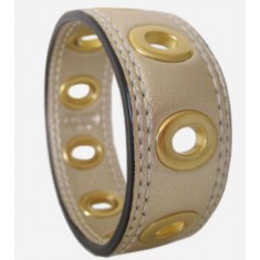 Gold Grommet Bangle Bracelet