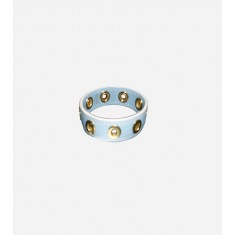 Sky Blue Leather Turn-lock Bracelet