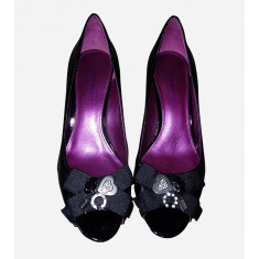Coach Black Wedge Leather Shoe