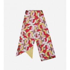 Multicolor Authentic Kristin Chain Link Pony Scarf with Box, Receipt and Tissue