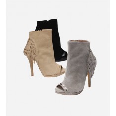 Suede Fringe Bootie