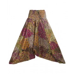 Multicolor Abstract Harem Pants 