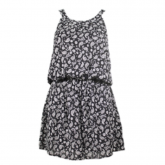 Black & White Paisley Blouson Dress