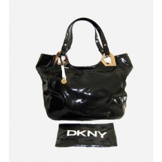 Patent Leather Shopper Satchel Tote