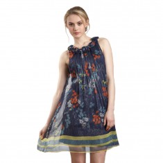 Rosette Neck Dress