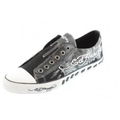 Van Nuys Black Signature Toe-Cap Sneakers
