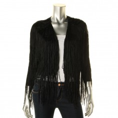 Black Open Front Cardigan Sweater 