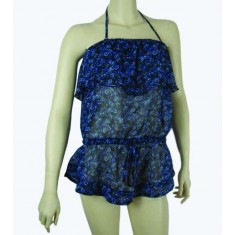 Ruffle Halter Strapless Blouse
