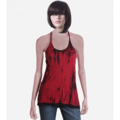 Red Printed Love Matchbook Yoga Tank Top