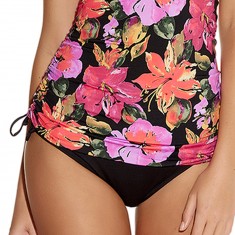 Hot Pink & Black Borocay Fold-Over Classic Bikini Bottoms