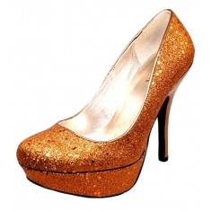 Glitter Bronze Pump Shoe