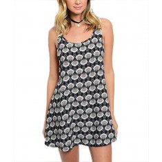 Black & White Abstract Shift Dress