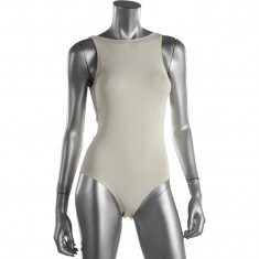 Ivory Sleeveless Deep-V Bodysuit