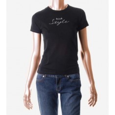 Black T-Shirt Misses Top