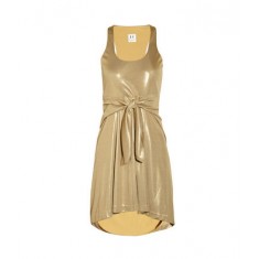 Metallic Racerback Jersey Dress