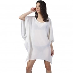 White Convertible Mini Kaftan Dress