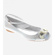 Hawaii Silver Peep-toe Shoes