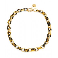 Gold & Tortoise Chain Link Necklace