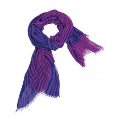 Impressionista Stripe Silk Chiffon Scarf 