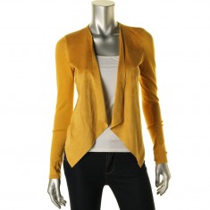 Yellow Open Front Cardigan Sweater