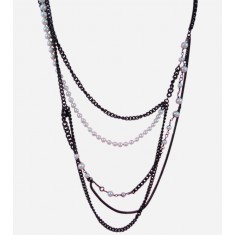 Multi Chains Pearls Necklace