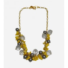 Crystal Flower Charms Necklace