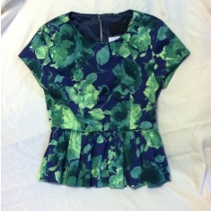 Floral Sateen Peplum Top