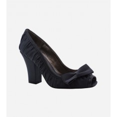 Galena Satin Ruched Heels Shoe