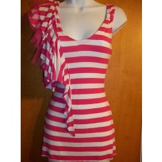 Magenta & White Stripe Top