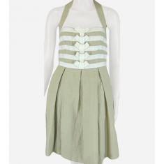 New Duen Ivory Halter Dress
