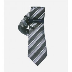 black sobe stripe silk men's tie-01.jpg