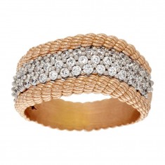 Diamonique® Simulated Diamond & Rose Gold Verona Ring