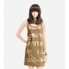 Sequin Stripe Tank Dress