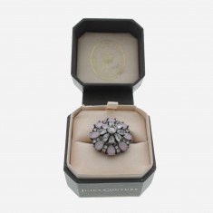 Pink Rose Quartz Accent Ring