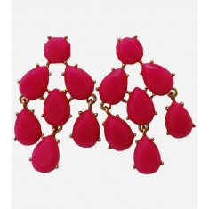 Pink Stone Chandelier Earring