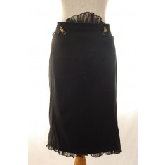 Wool Ruffle Pencil Skirt