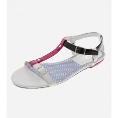 Gramercy Patent Flat T Strap Sandal
