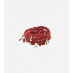 Leather Braid Charm Anklet Cuff Bracelet