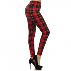 Red Plaid Leggings