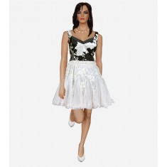 Ivory Lace Tulle Tutu Mini Skirt