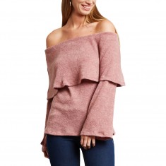 Mauve Off-Shoulder Sweater