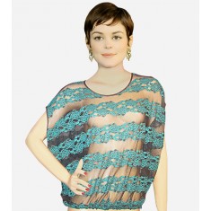 Low Back Green Lace Shirt
