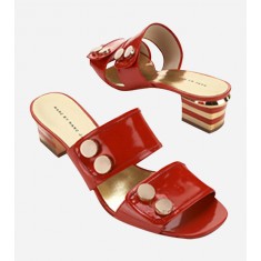 Patent Two-Strap Mule