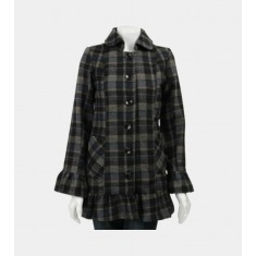 Plaid Wool Pants Coat