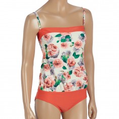 Coral Rose Blouson One-Piece Swimsuit