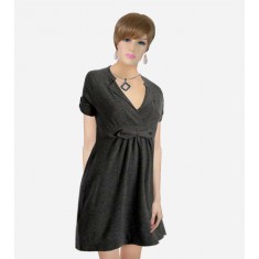 Heather Grey Wool Sweater Dress