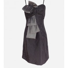 Black & Silver Strapless Dress