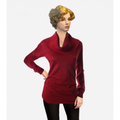 Red Metallic Pullover Sweater