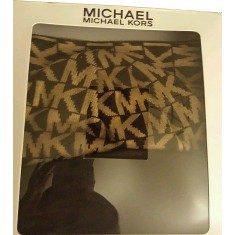 Women men's Brown & Black Hat and Scarf set